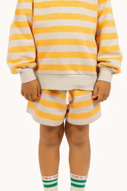 Best Stripes tiny short | Orange/dark vanilla | DAMES Co-ords|Co-ords