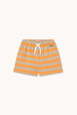Best Stripes tiny short | Orange/dark vanilla | DAMES Co-ords|Co-ords