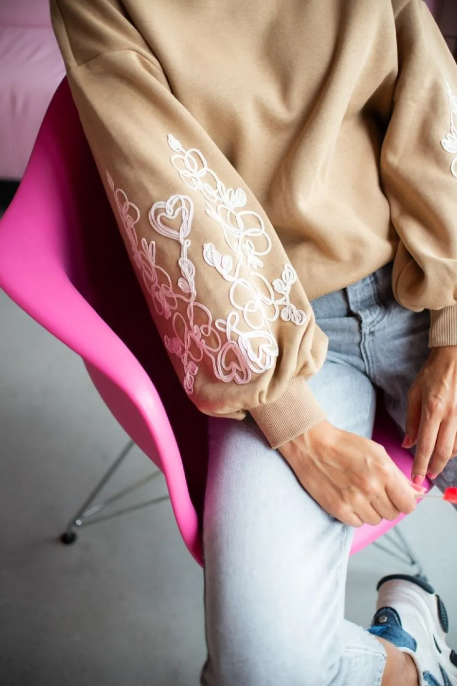 Discount Sweat macaron | Almond | DAMES Vesten|Vesten & Truien