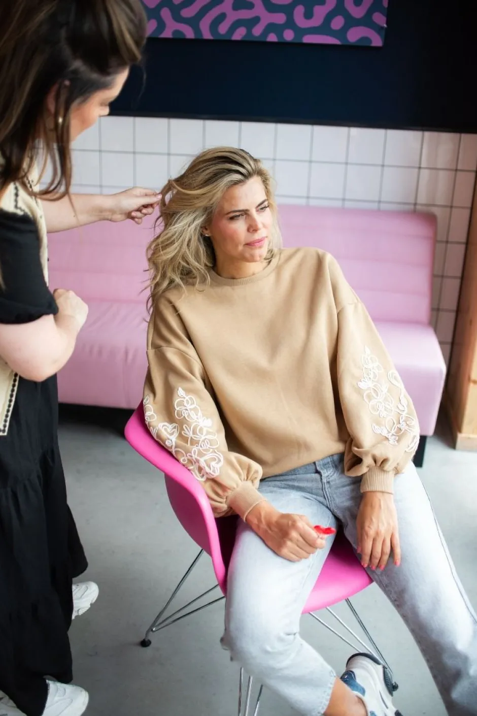 Discount Sweat macaron | Almond | DAMES Vesten|Vesten & Truien