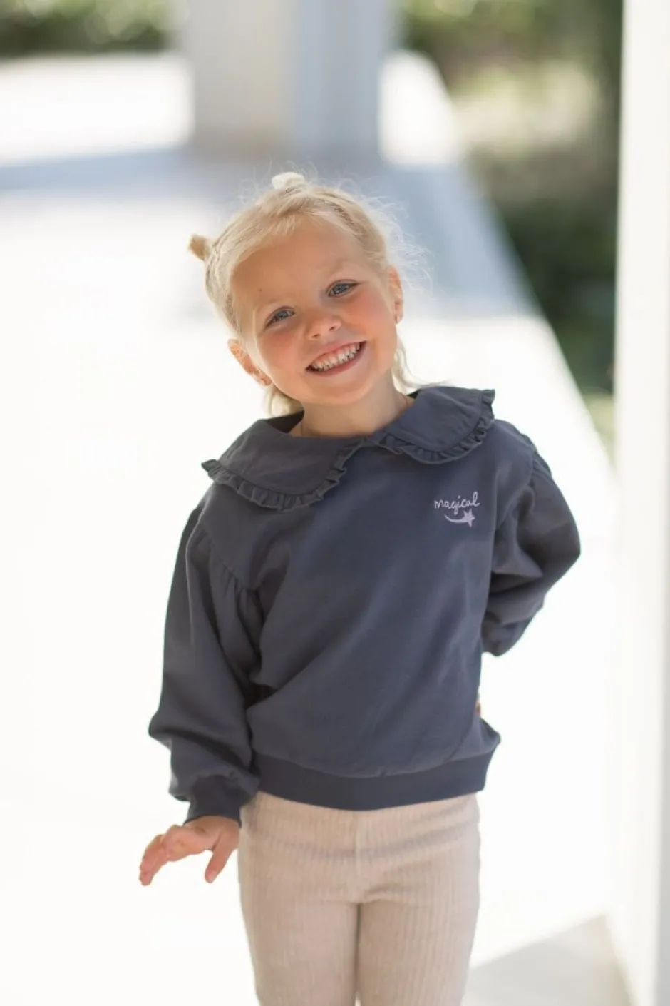 Clearance Sweater collar Balloon | Stardust blue | Truien & Vesten|Truien & Vesten