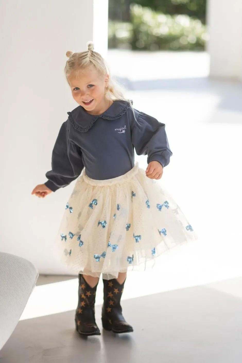 Clearance Sweater collar Balloon | Stardust blue | Truien & Vesten|Truien & Vesten