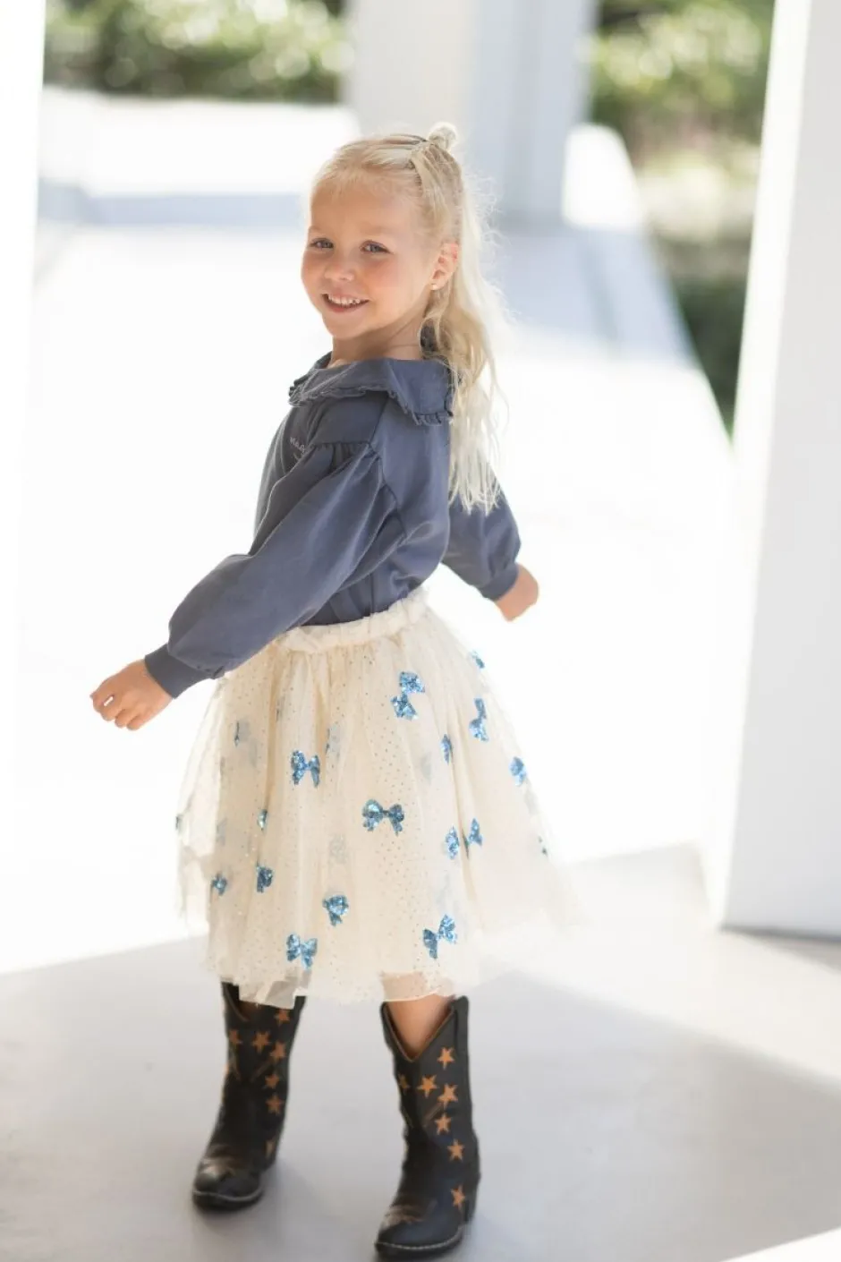 Clearance Sweater collar Balloon | Stardust blue | Truien & Vesten|Truien & Vesten