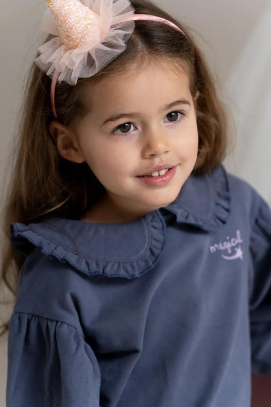 Clearance Sweater collar Balloon | Stardust blue | Truien & Vesten|Truien & Vesten