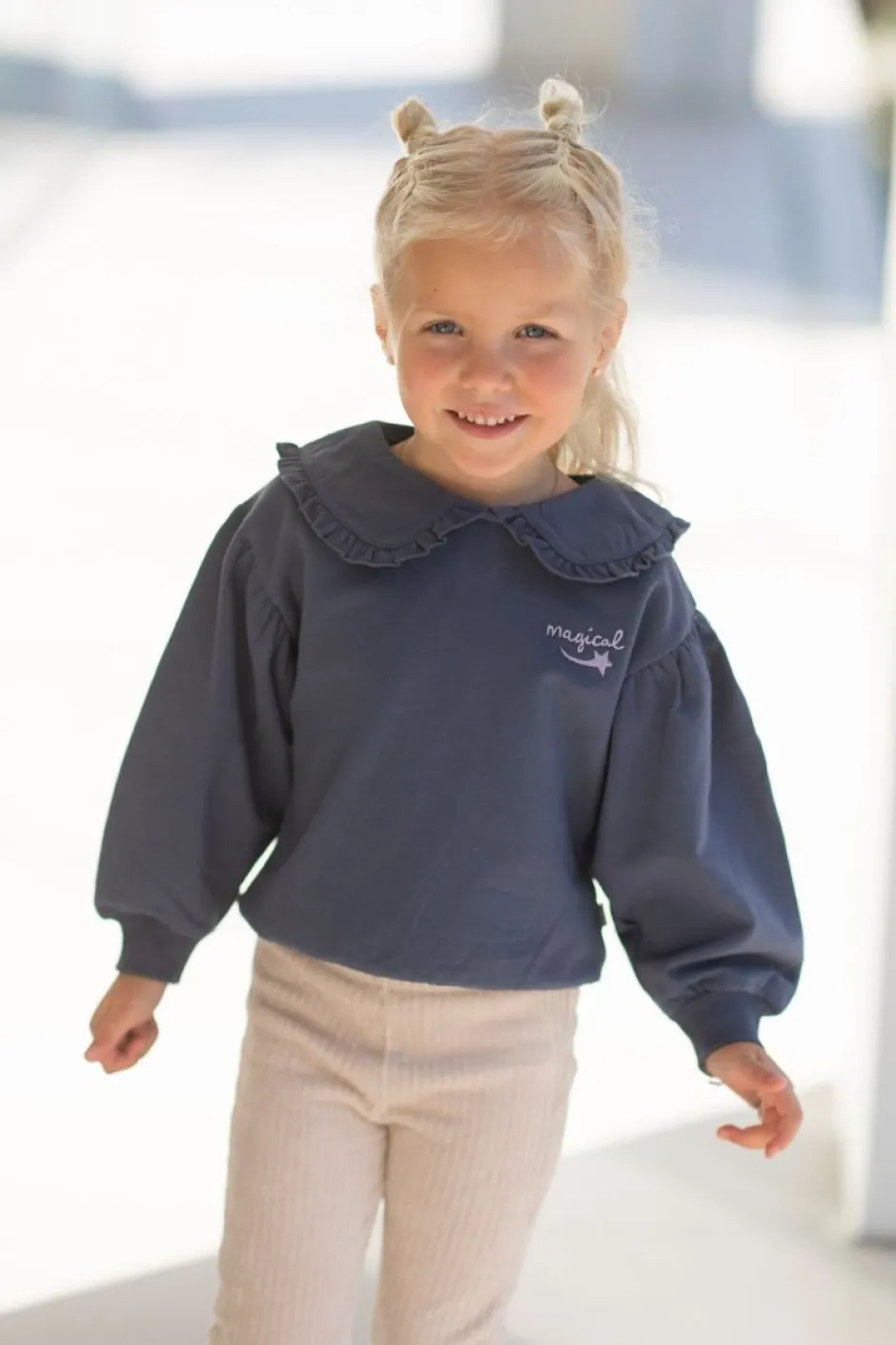 Clearance Sweater collar Balloon | Stardust blue | Truien & Vesten|Truien & Vesten