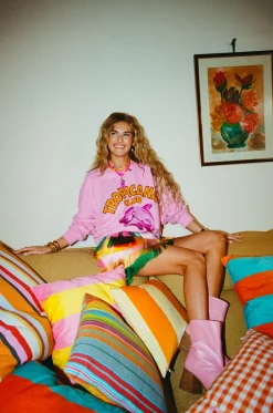 Online Sweater Dolphin | Sweet pink | Harper & Yve DAMES Vesten|Vesten & Truien