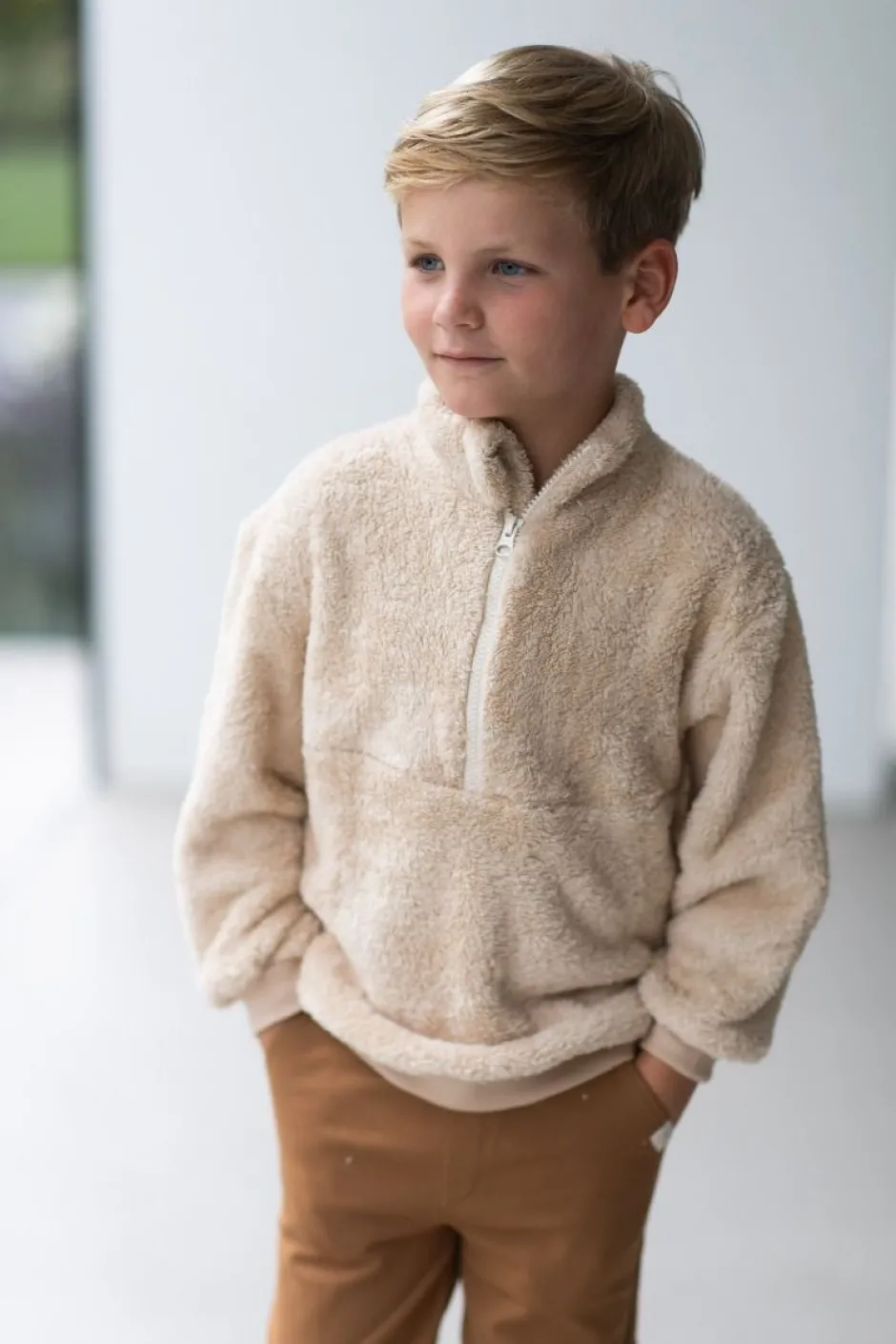 Online Sweater met rits | Oatmeal | Truien & Vesten
