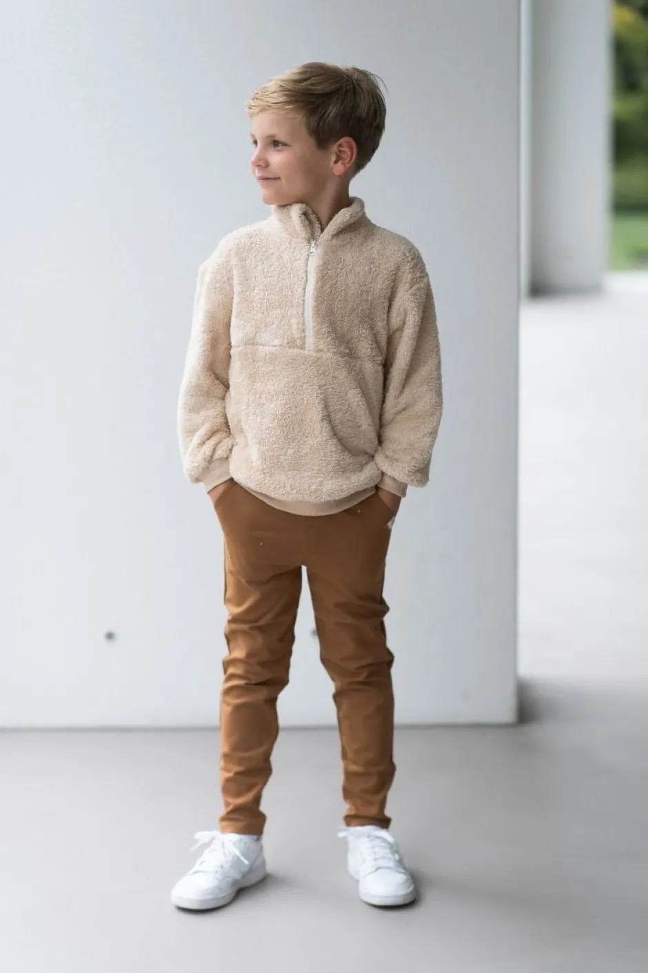 Online Sweater met rits | Oatmeal | Truien & Vesten
