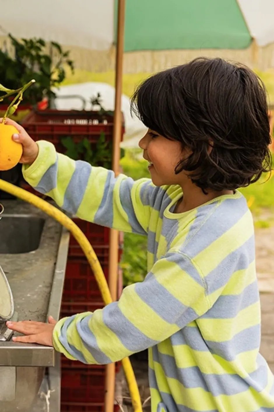 Sale Sweatshirt Terry stripes | Citrus | Sproet & Sprout DAMES Co-ords|Co-ords