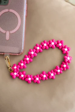 Hot Telefoonkoord Flowers | Pink | DAMES Telefoonkoorden|Snøpskes