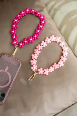 Hot Telefoonkoord Flowers | Pink | DAMES Telefoonkoorden|Snøpskes