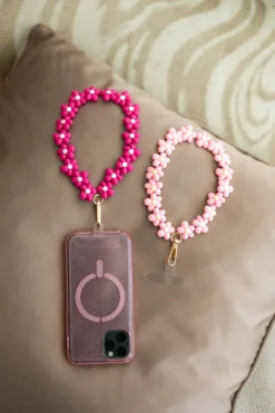 Discount Telefoonkoord Flowers | Soft pink | DAMES Telefoonkoorden|Snøpskes