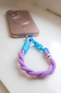 Hot Telefoonkoord Mia | Kort | Paars/blauw DAMES Telefoonkoorden