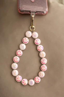 Discount Telefoonkoord Smileys | Pink | DAMES Telefoonkoorden|Snøpskes