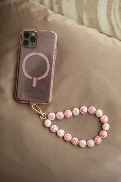 Discount Telefoonkoord Smileys | Pink | DAMES Telefoonkoorden|Snøpskes