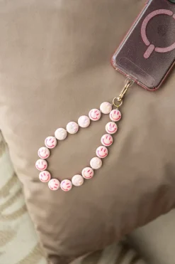 Discount Telefoonkoord Smileys | Pink | DAMES Telefoonkoorden|Snøpskes