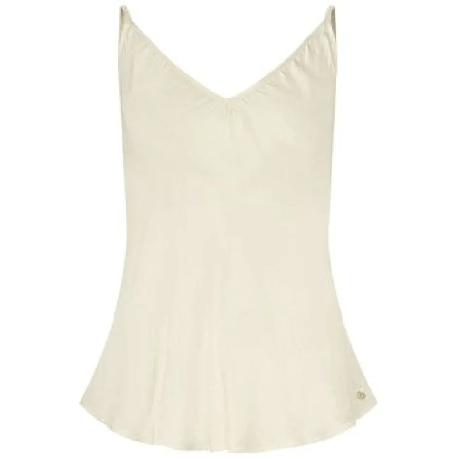 Online Top Aniek silky | Off-white | DAMES Basics|Tops