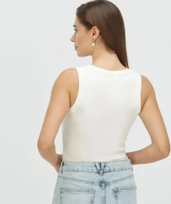 Top Dieda | Off-white | DAMES Basics|Tops