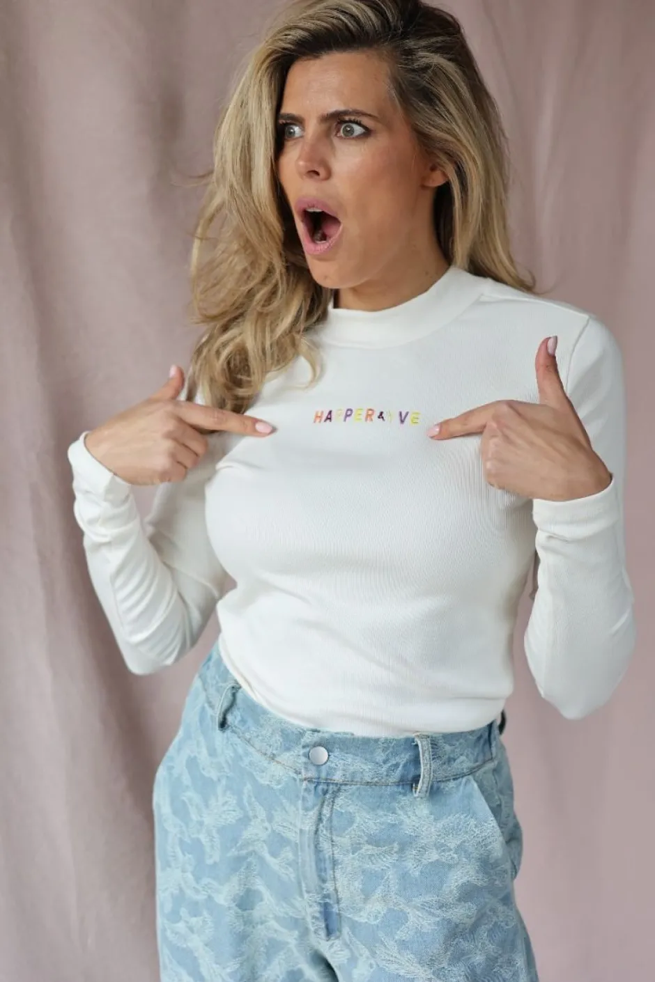 Online Top Jane | Ecru | Harper & Yve DAMES Basics|Tops