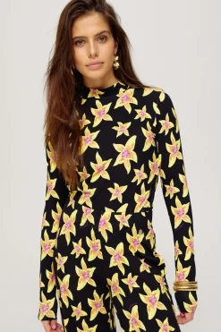 Sale Top Jeff | Cheeky flower yellow | Harper & Yve DAMES Co-ords|Tops