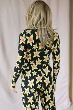 Sale Top Jeff | Cheeky flower yellow | Harper & Yve DAMES Co-ords|Tops