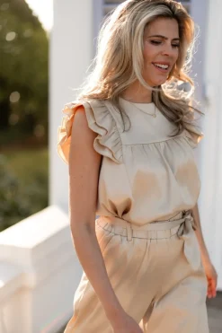 Online Top Lea | Beige | DAMES Co-ords|Blouses