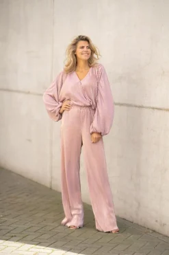 Outlet Top Plissé | Pink champagne | DAMES Co-ords|Tops