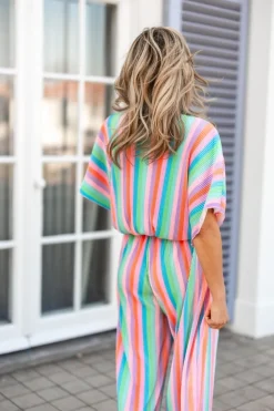 Online Top Plissé | Rainbow cake | DAMES Co-ords|Tops