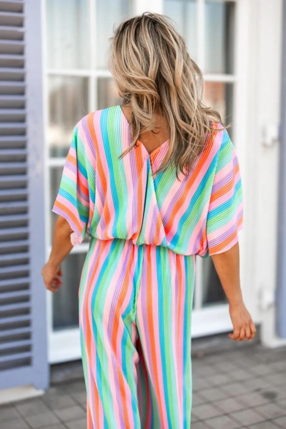 Online Top Plissé | Rainbow cake | DAMES Co-ords|Tops