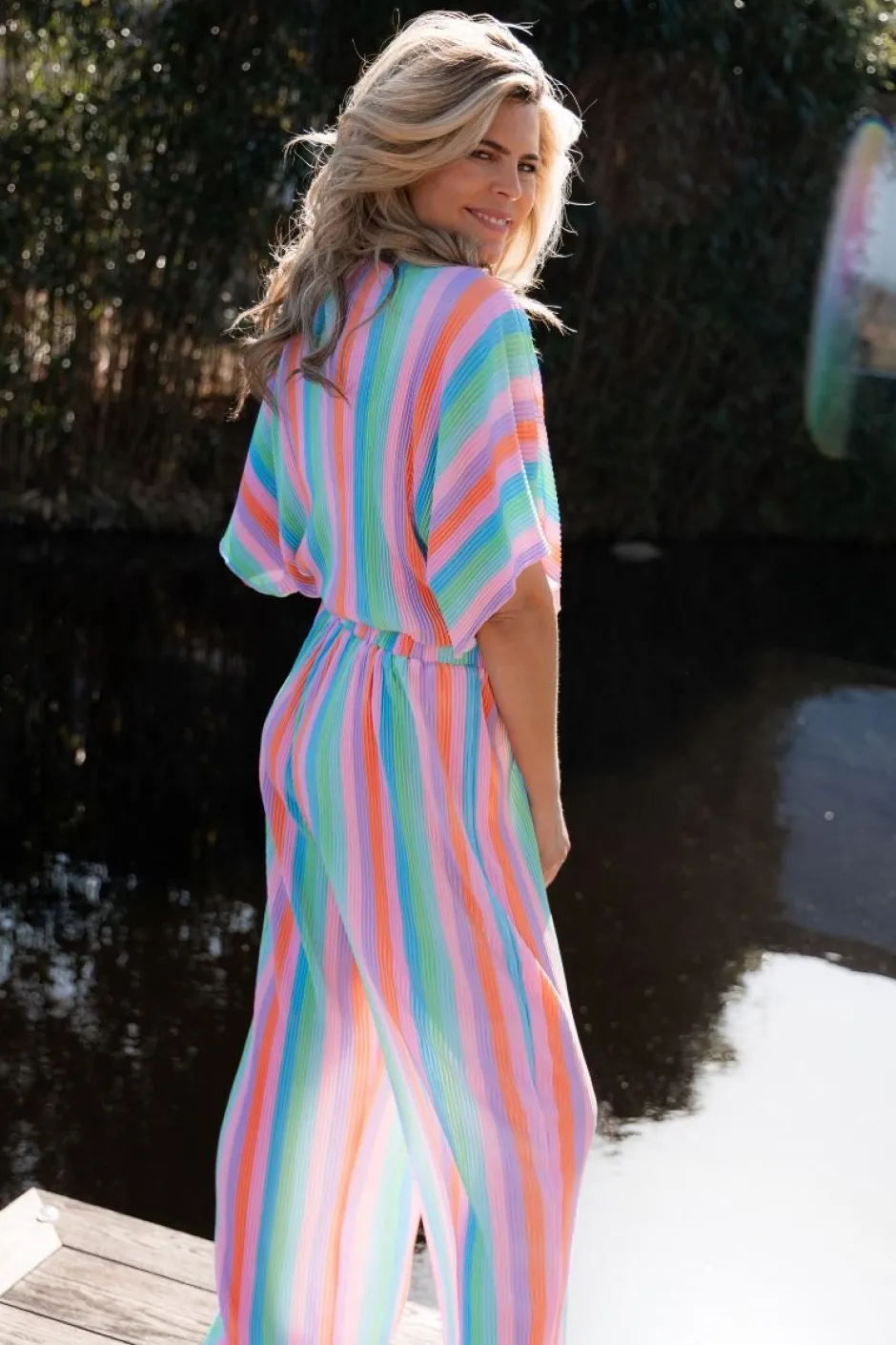 Online Top Plissé | Rainbow cake | DAMES Co-ords|Tops