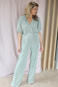 Hot Top Plissé | Sparkling mojito | DAMES Co-ords|Tops