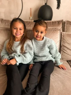 Hot Trui ajour marshmallow | Kids | Blauw | DAMES Snøpskes|Snøpskes