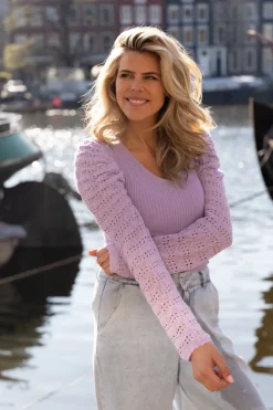 Hot Trui Crochet | Purple | DAMES Tops|Snøpskes