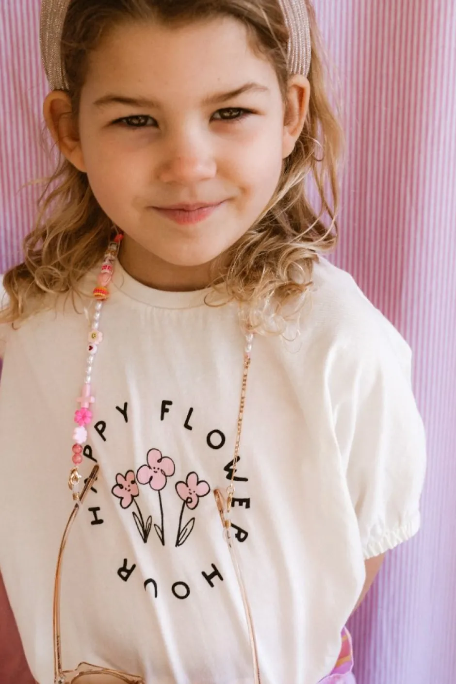 Clearance T-shirt boxy happy flower | Off-white | Sproet & Sprout Shirts|Shirts