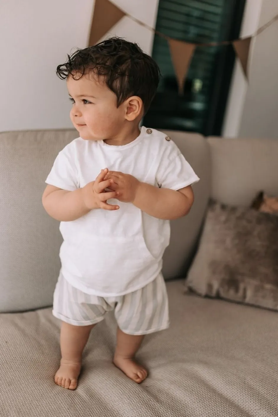 Discount T-shirt Flamé | Wit met zakje | Shirts|Shirts