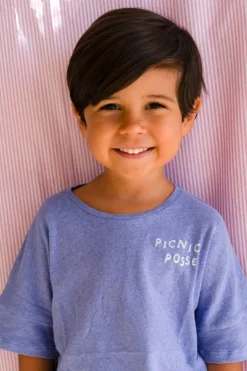 Online T-shirt linen | Blue bell | Sproet & Sprout DAMES Co-ords|Co-ords