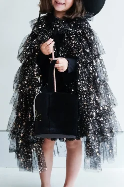 Sale Verkleedcape Aurora ruffle | Black | Mimi & Lula Verkleden