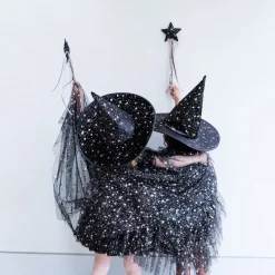 Sale Verkleedcape Aurora ruffle | Black | Mimi & Lula Verkleden