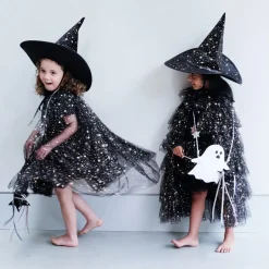 Sale Verkleedcape Aurora ruffle | Black | Mimi & Lula Verkleden