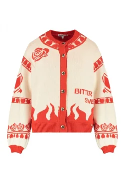 Outlet Vest Jazz | Ecru/spicy red | Harper & Yve DAMES Vesten|Vesten & Truien