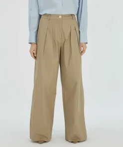 Discount Wide leg pantalon Olivia | Light Mink | DAMES Broeken