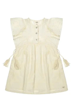 Woven dress Muze | Off-white shell | DAMES Jurken & Salopettes|Jurken