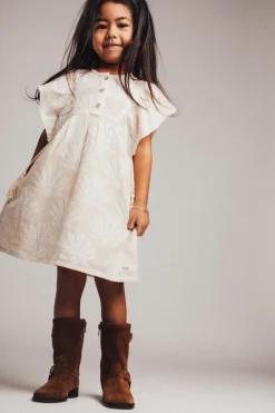 Woven dress Muze | Off-white shell | DAMES Jurken & Salopettes|Jurken