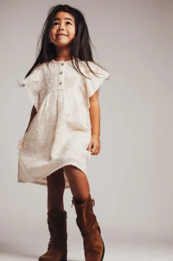 Woven dress Muze | Off-white shell | DAMES Jurken & Salopettes|Jurken